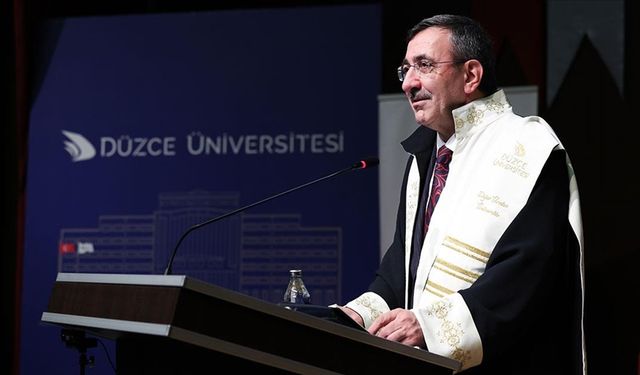 Cumhurbaşkanı Yardımcısı Yılmaz'a "fahri profesörlük" ünvanı verildi