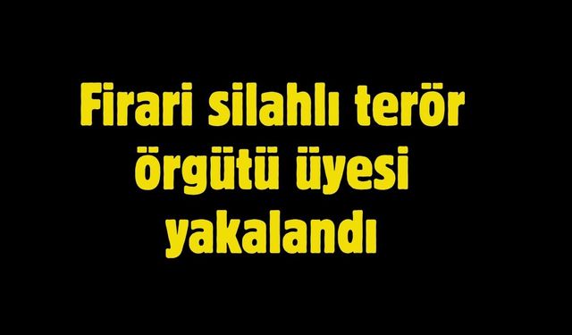Firari silahlı terör örgütü üyesi yakalandı