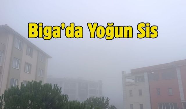 Biga’da Yoğun Sis: Görüş Mesafesi 30 Metrenin Altına Düştü