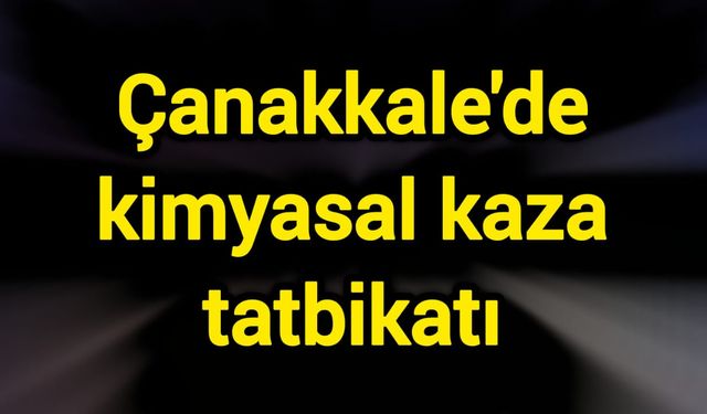 Çanakkale'de kimyasal kaza tatbikatı gerçekleştirildi