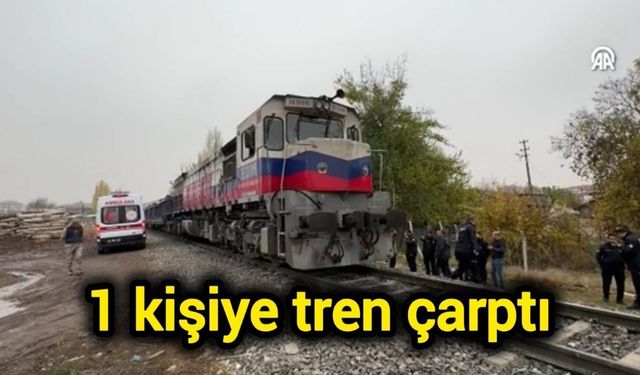 1 kişiye tren çarptı