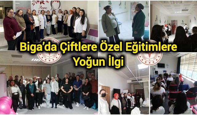 Biga’da Çiftlere Özel Eğitimlere Yoğun İlgi