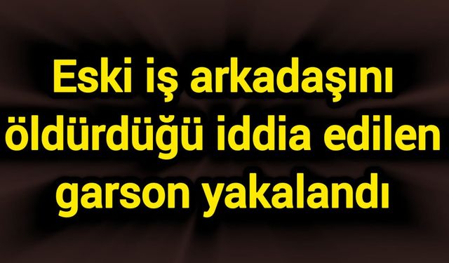 Eski iş arkadaşını öldürdüğü iddia edilen garson yakalandı
