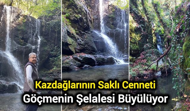 Kazdağlarının Saklı Cenneti: Göçmenin Şelalesi Büyülüyor