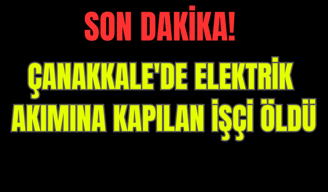 Çanakkale'de elektrik akımına kapılan işçi öldü