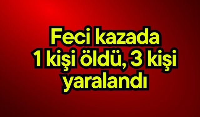 Feci kazada 1 kişi öldü, 3 kişi yaralandı