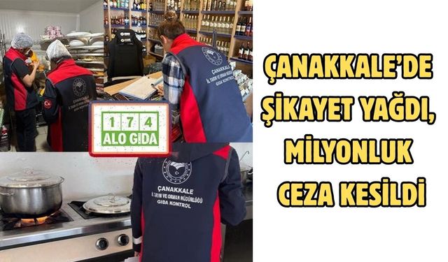Çanakkale’de şikayet yağdı, milyonluk ceza kesildi