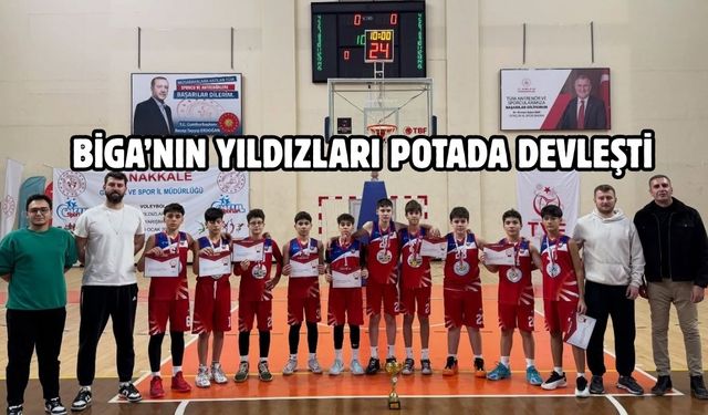 Biga’nın yıldızları potada devleşti