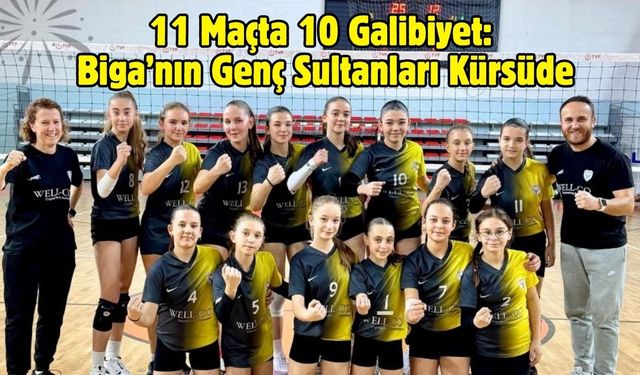 11 Maçta 10 Galibiyet: Biga’nın Genç Sultanları Kürsüde