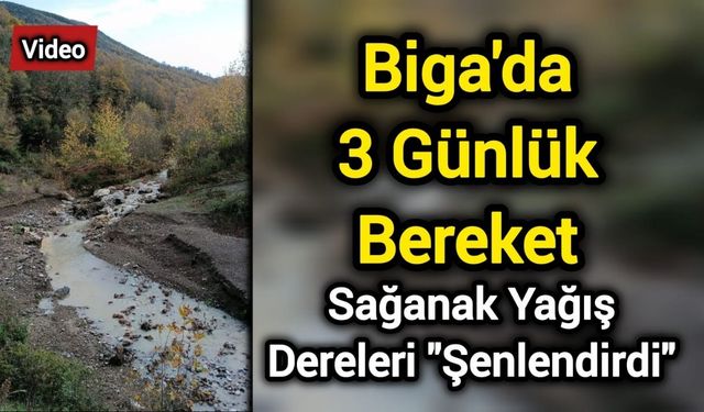 Biga'da 3 Günlük Bereket: Sağanak Yağış Dereleri "Şenlendirdi"