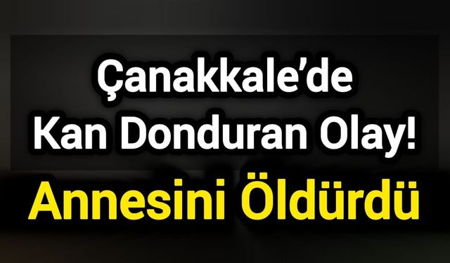 Çanakkale’de Kan Donduran Olay! Annesini Öldürdü