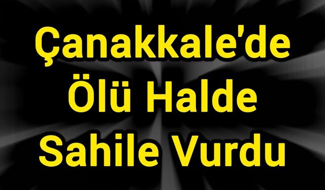 Çanakkale'de Ölü Halde Sahile Vurdu