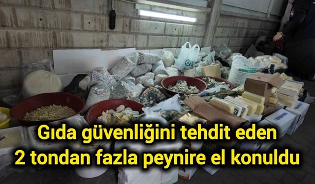 Gıda güvenliğini tehdit eden 2 tondan fazla peynire el konuldu