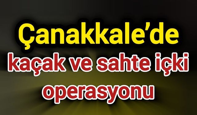 Çanakkale’de kaçak ve sahte içki operasyonu