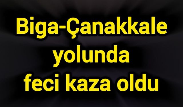 Biga-Çanakkale yolunda feci kaza oldu