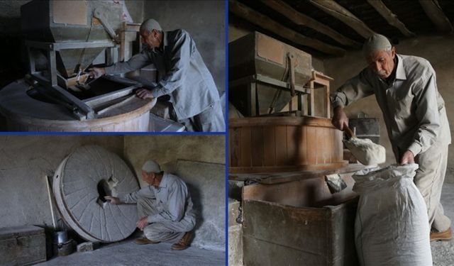 Su değirmeninin çarklarını yarım asırdır döndürüyor! Değirmenin yaşı ise…