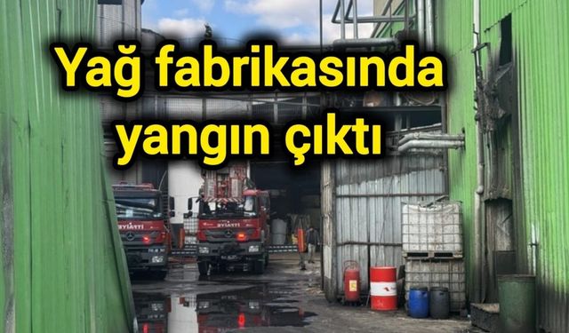 Yağ fabrikasında yangın çıktı