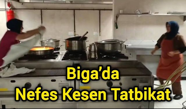 Biga’da Nefes Kesen Tatbikat