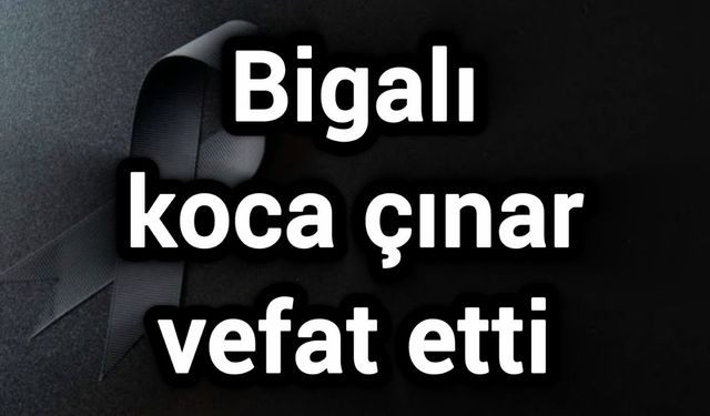 Bigalı koca çınar vefat etti