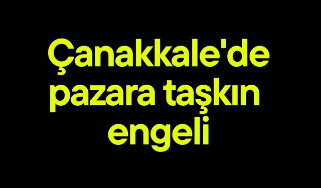 Çanakkale'de pazara taşkın engeli