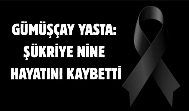 Gümüşçay Yasta: Şükriye Nine hayatını kaybetti