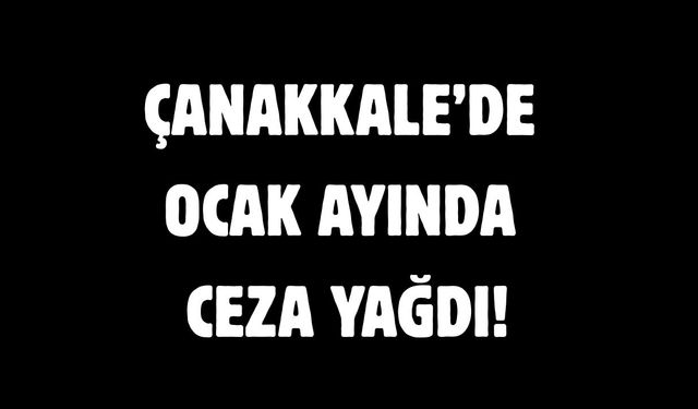 Çanakkale’de ocak ayında ceza yağdı!