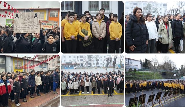 Tüm okullarda 6 Şubat depremleri için saygı duruşu