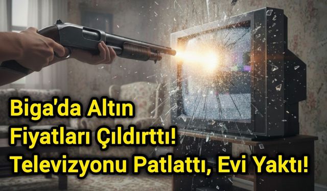 Biga'da Altın Fiyatları Çıldırttı: Televizyonu Patlattı, Evi Yaktı!