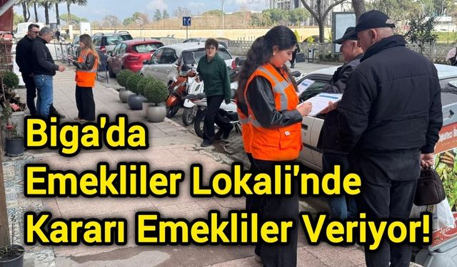 Biga'da Emekliler Lokali'nde Kararı Emekliler Veriyor!