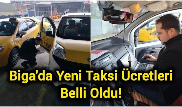 Biga’da taksi tarifesi değişti