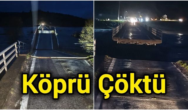 Yağış Nedeniyle Köprü Çöktü