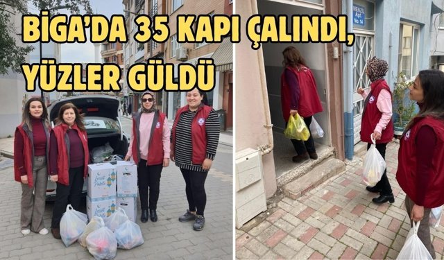 Biga’da 35 kapı çalındı, yüzler güldü