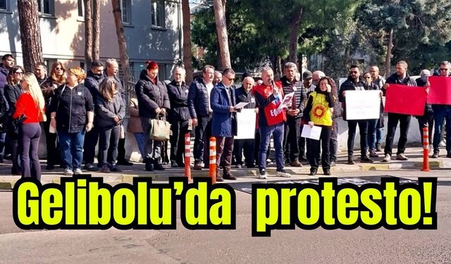 Gelibolu'da protesto