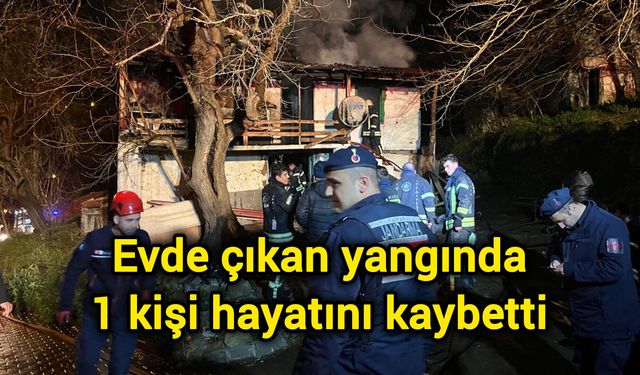 Evde çıkan yangında 1 kişi hayatını kaybetti