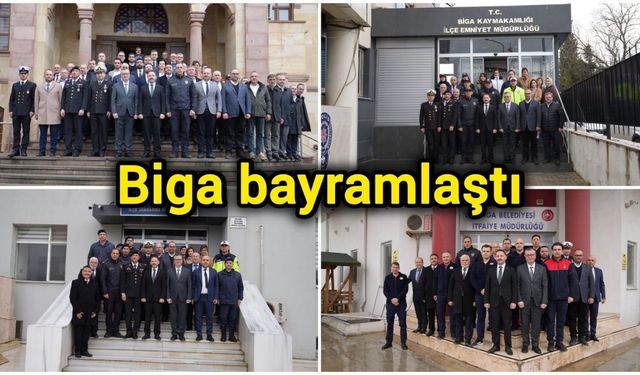 Çanakkale'nin Biga ilçesi bayramlaştı