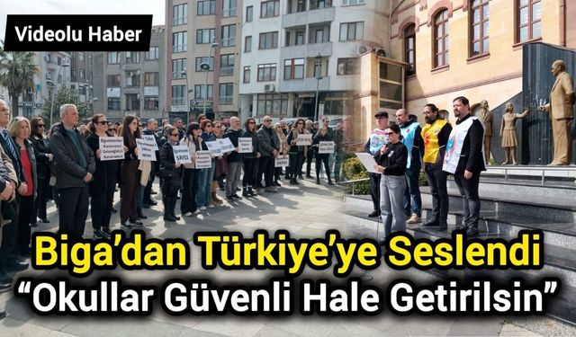 Biga’da eğitim sendikaları meydanlara indi