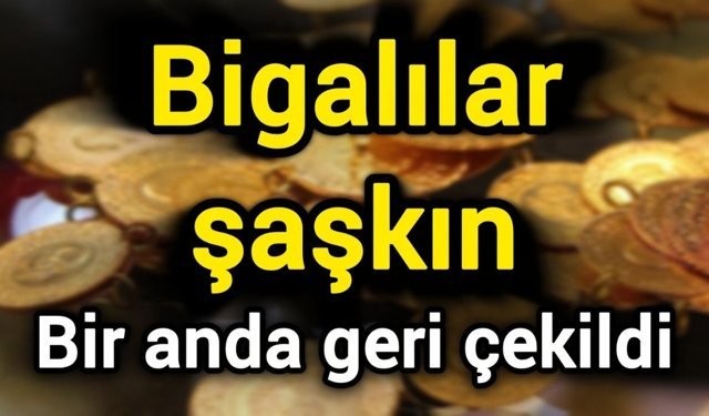 Bigalılar şaşkın: Bir anda geri çekildi