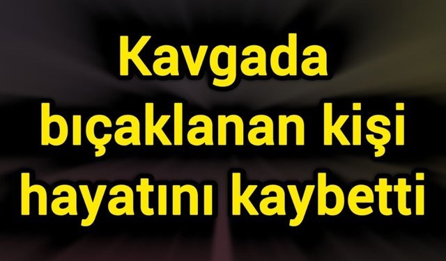 Kavgada bıçaklanan kişi hayatını kaybetti