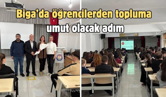 Biga’da öğrencilerden topluma umut olacak adım