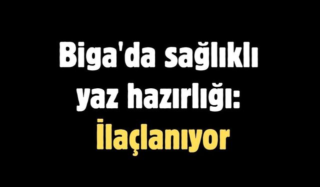Biga'da sağlıklı yaz hazırlığı: İlaçlanıyor
