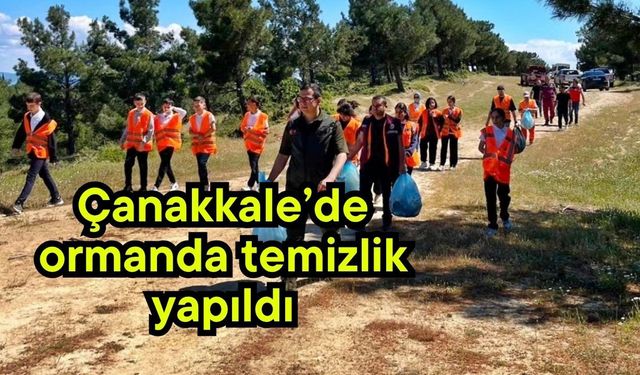Çanakkale’de ormanda temizlik yapıldı