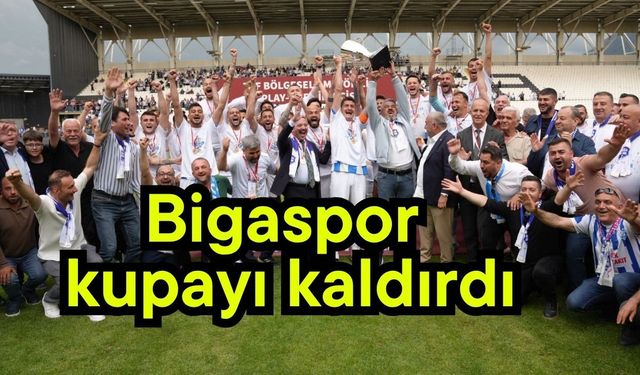 Bigaspor kupayı kaldırdı (Video)