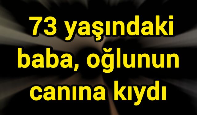 73 yaşındaki baba, oğlunun canına kıydı