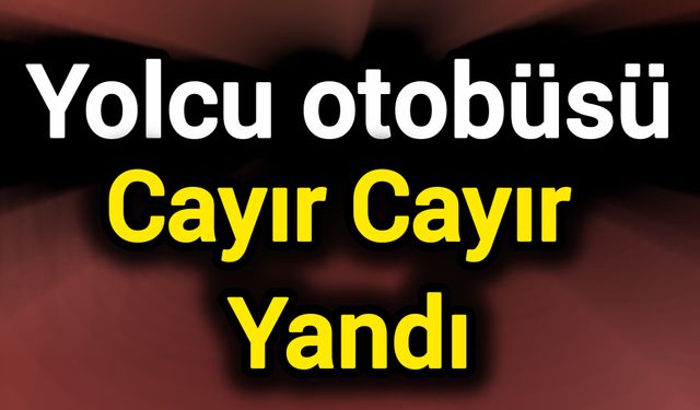Yolcu otobüsü cayır cayır yandı!