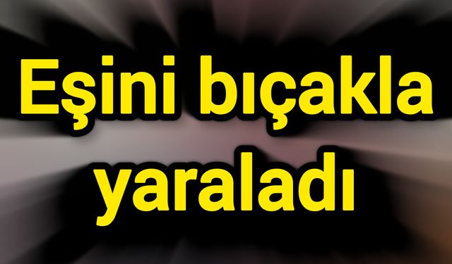 Eşini bıçakla yaraladı!