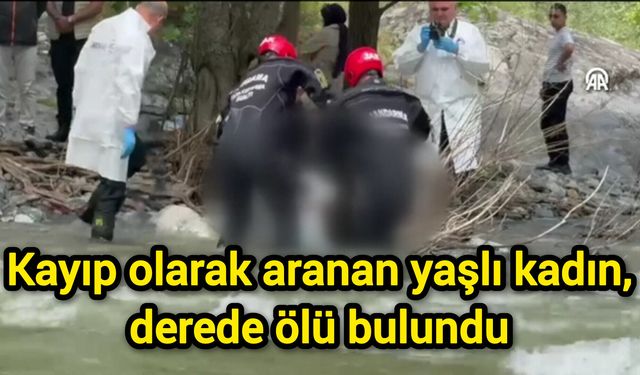 Kayıp olarak aranan yaşlı kadın, derede ölü bulundu