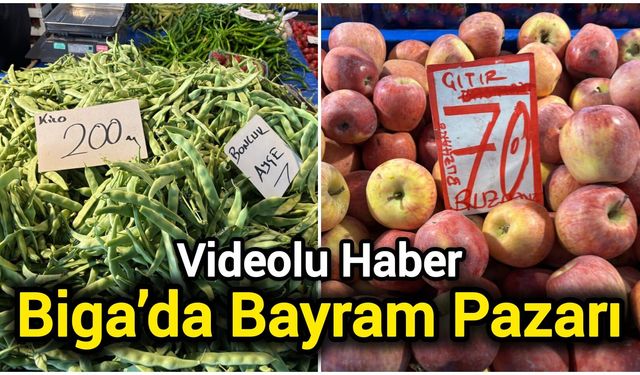 Biga’da Bayram Pazarı