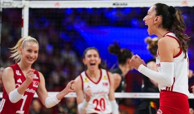 A Milli Kadın Voleybol Takımı, Belçika'yı 3-0 yendi