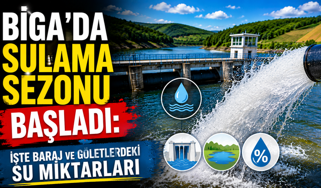 Biga’da sulama sezonu başladı: işte baraj ve göletlerdeki su miktarları