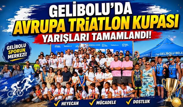 Gelibolu'da Avrupa Triatlon Kupası yarışları tamamlandı